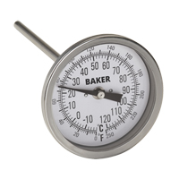 Bi-Metal Thermometers, Contact, Analogue, 0-250°F (-20-120°C) GTA Hardware Inc