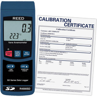 Thermo-an&eacute;mom&egrave;tre avec certificat de calibration, Enregistrement des donn&eacute;es, Gamme de v&eacute;locit&eacute; d'air de 0,4 - 30 m/sec GTA Hardware Inc
