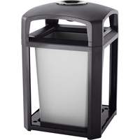 Cendrier et corbeille pour d&eacute;chets de s&eacute;rie Landmark, Plastique, Capacit&eacute; 35 gal. US, Hauteur 40" GTA Hardware Inc