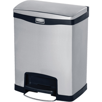 Contenant &agrave; d&eacute;chets Slim Jim , Acier inoxydable, Capacit&eacute; 8 gal. US GTA Hardware Inc