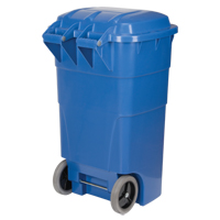 Roll Out Recycling Bin, Curbside, Polyethylene, 65 US gal. GTA Hardware Inc