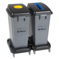 Socle roulant pour contenant &agrave; d&eacute;chets & &agrave; recyclage, Polypropyl&egrave;ne, Noir, Convient aux contenants  GTA Hardware Inc
