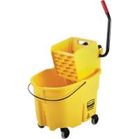 WaveBrake&reg; Mop Bucket & Wringer Combo Pack, Side Press, 8.75 US Gal.(35 Quart), Yellow GTA Hardware Inc