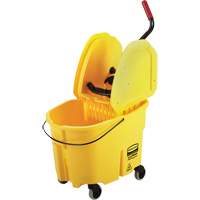 WaveBrake&reg; Mop Bucket & Wringer Combo Pack, Down Press, 8.75 US Gal.(35 Quart), Yellow GTA Hardware Inc