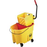 WaveBrake&reg; Mop Bucket & Wringer Combo Pack, Side Press, 8.75 US Gal.(35 Quart), Yellow GTA Hardware Inc