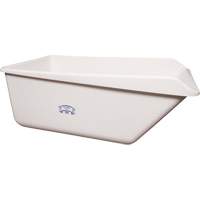 Bac de rangement avec rebord inclin&eacute;, Plastique, Blanc GTA Hardware Inc