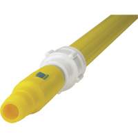Manche de brosse pour plateforme, Brosse/Support &agrave; tampon, Jaune, T&eacute;lescopique, 62"-113" lo GTA Hardware Inc