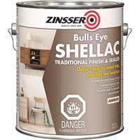 Scellant &agrave; la gomme-laque Zinsser Bulls Eye, Ambr&eacute;e, 3,7 L GTA Hardware Inc