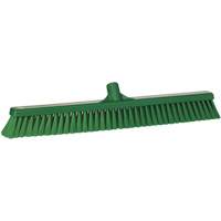 Small Particle Push Broom Head, Fine Bristles, 24", Polyester, Green GTA Hardware Inc