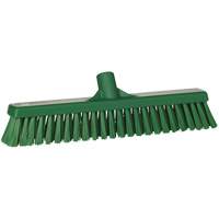 Combo Bristle Push Broom Head, Coarse/Fine Bristles, 16-1/2", Polyester, Green GTA Hardware Inc