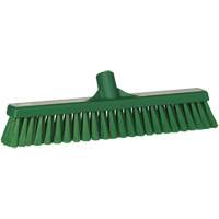 Small Particle Push Broom Head, Fine Bristles, 16-1/2", Polyester, Green GTA Hardware Inc
