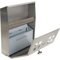 Cendrier, Montage mural, Acier inoxydable, Capacit&eacute; 1.6 Litres, Hauteur 13-4/5" GTA Hardware Inc
