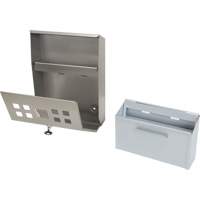 Cendrier, Montage mural, Acier inoxydable, Capacit&eacute; 1.6 Litres, Hauteur 13-4/5" GTA Hardware Inc