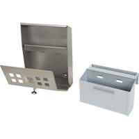 Cendrier, Montage mural, Acier inoxydable, Capacit&eacute; 1.6 Litres, Hauteur 13-4/5" GTA Hardware Inc