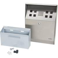Cendrier, Montage mural, Acier inoxydable, Capacit&eacute; 1.6 Litres, Hauteur 13-4/5" GTA Hardware Inc