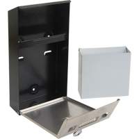 Cendrier, Montage mural, Acier inoxydable, Capacit&eacute; 1 Litre, Hauteur 11-4/5" GTA Hardware Inc