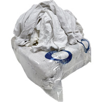 Chiffons de nettoyage, Coton/Molleton, Blanc, 25 lb GTA Hardware Inc