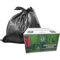 Sacs &agrave; d&eacute;chets EcoLogo, T-Fort, 48" la x 60" lo, Transparent, Capacit&eacute; 246,05 L (65 gal.) GTA Hardware Inc