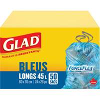45L Recycling Bags, Regular, 24" W x 28" L, Blue GTA Hardware Inc
