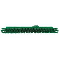 Dustpan Broom with Angled Thread, Medium Bristles, 10", Polyester, Green GTA Hardware Inc