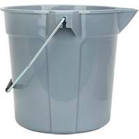 Seau rond avec bec verseur, Capacit&eacute; de 2,64 gal. US (10,57 pintes), Gris GTA Hardware Inc