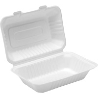 Compostable Hinged Food Containers, Bagasse, Rectangular GTA Hardware Inc