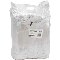 Chiffons fabriqu&eacute;s &agrave; partir de mat&eacute;riaux recycl&eacute;s, Coton, Blanc, 25 lb GTA Hardware Inc