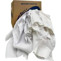 Chiffons recycl&eacute;s, Coton, Blanc, 10 lb GTA Hardware Inc