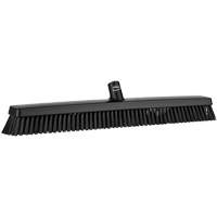 Heavy-Duty Push Broom, Fine/Stiff Bristles, 24", Black GTA Hardware Inc