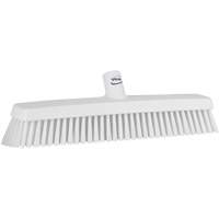 Push Broom Head, Fine/Stiff Bristles, 16-1/2", Polyester/Polypropylene, White GTA Hardware Inc