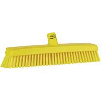 Push Broom Head, Fine/Stiff Bristles, 16-1/2", Polyester/Polypropylene, Yellow GTA Hardware Inc
