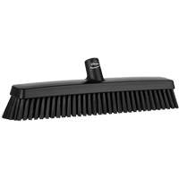 Push Broom Head, Fine/Stiff Bristles, 16-1/2", Polyester/Polypropylene, Black GTA Hardware Inc