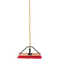 Balai-brosse &agrave; manche renforc&eacute;, 18", Moyen, Soies PVC GTA Hardware Inc