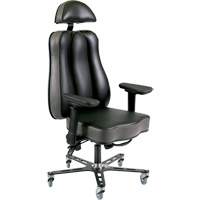Synergo II 24h Ergonomic Chair, Vinyl, Black/Grey, 350 lbs. Capacity GTA Hardware Inc