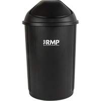 Bac &agrave; d&eacute;chets demi-rond avec couvercle, Poly&eacute;thyl&egrave;ne, 21 gal. US GTA Hardware Inc