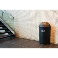 Bac &agrave; d&eacute;chets demi-rond avec couvercle, Poly&eacute;thyl&egrave;ne, 21 gal. US GTA Hardware Inc