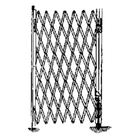 Barri&egrave;res de s&eacute;curit&eacute; galvanis&eacute;es repliables, Repliable simple fixe, 4' lo x 6' h d&eacute;ploy&eacute; GTA Hardware Inc