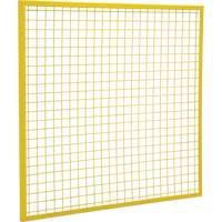 Wire Mesh Partition Components - Panels, 4' H x 4' W, Yellow GTA Hardware Inc