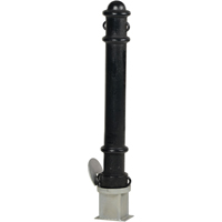 Bornes d&eacute;coratives amovibles, Acier, 40" h x 4-1/2" la, Noir GTA Hardware Inc