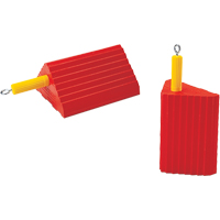 Cales-roue pour usage g&eacute;n&eacute;ral, Polyur&eacute;thane, Orange, 10" la x 8-1/2" p x 5" h GTA Hardware Inc