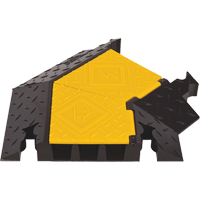 Protecteur de c&acirc;ble robuste &agrave; 3 canaux Yellow Jacket, virage &agrave; droite GTA Hardware Inc
