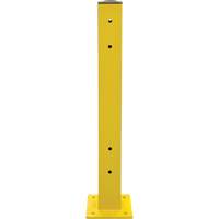 Poteau double pour barri&egrave;re de s&eacute;curit&eacute;, Acier, 5" lo x 44" h, Jaune s&eacute;curit&eacute; OSHA GTA Hardware Inc