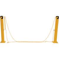 Syst&egrave;me de bornes de protection et chaînes pour quai, Acier, 42" h x 6-5/8" la, Jaune GTA Hardware Inc