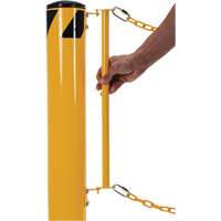 Syst&egrave;me de bornes de protection et chaînes pour quai, Acier, 42" h x 6-5/8" la, Jaune GTA Hardware Inc