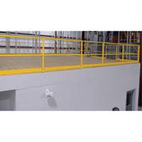 Mezzanine Safety Gate, 68-1/2" L x 42" H, 80-1/16" Raised, Yellow GTA Hardware Inc