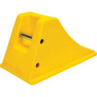 Cales de roue avec surface antid&eacute;rapante en aluminium, Polyur&eacute;thane, Jaune s&eacute;curit&eacute; OSHA, 11-1/4" la x 21" p x 12-1/4" h GTA Hardware Inc