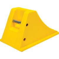 Wheel Chocks with Rubber Tread, Polyurethane, Yellow, 11-1/4" W x 21" D x 12-1/4" H GTA Hardware Inc
