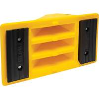 Wheel Chocks with Rubber Tread, Polyurethane, Yellow, 11-1/4" W x 21" D x 12-1/4" H GTA Hardware Inc