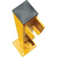 Poteau d'extr&eacute;mit&eacute; pour garde-corps l&eacute;gers, Acier, 42" h, Jaune s&eacute;curit&eacute; OSHA GTA Hardware Inc
