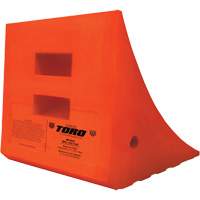 70 Ton Large Equipment Wheel Chock, Urethane, Orange GTA Hardware Inc
